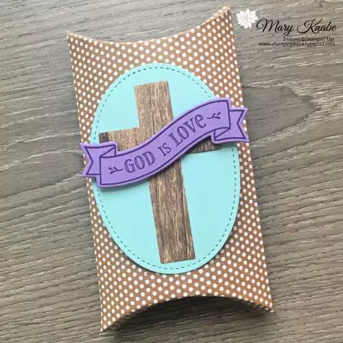 Hold on to Hope Stamp Set, Cross of Hope Dies, Stitched Shapes Dies, Kraft Pillow Boxes by Stampin' Up!