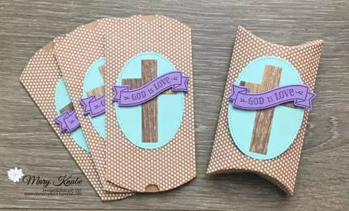 Hold on to Hope Stamp Set, Cross of Hope Dies, Kraft Pillow Boxes by Stampin' Up!
