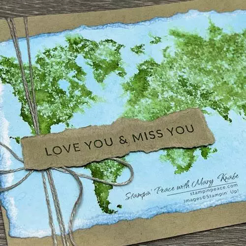 Watercolor World Love You & Miss You Card