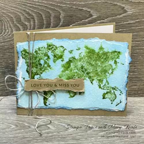 Watercolor World Love You & Miss You Card
